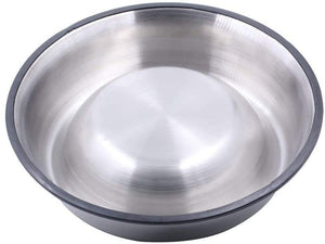Stainless Steel Dog Bowl with Rubber Base for Small/Medium/Large Dogs, Pets Feeder Bowl and Water Bowl Perfect Choice (Set of 2)