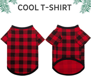 Dog Shirt - Breathable Dog Plaid T-Shirt
