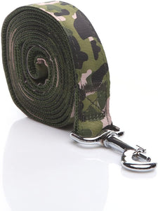 Strong Durable Dog Leash, 6 Foot Long, 1 Inch Wide, Nylon Camouflage Dog Leash for Small Medium Big Large Dogs