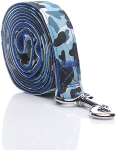 Strong Durable Dog Leash, 6 Foot Long, 1 Inch Wide, Nylon Camouflage Dog Leash for Small Medium Big Large Dogs