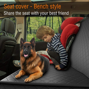 Dog Back Seat Cover Protector Waterproof Scratchproof Nonslip Hammock for Dogs Backseat Protection Against Dirt and Pet Fur Durable Pets Seat Covers for Cars & SUVs